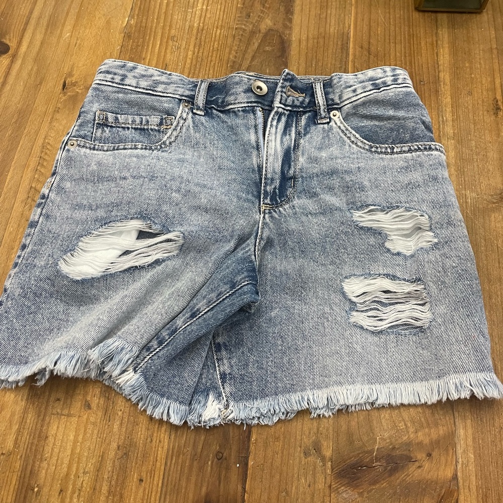 Distressed Jean Shorts